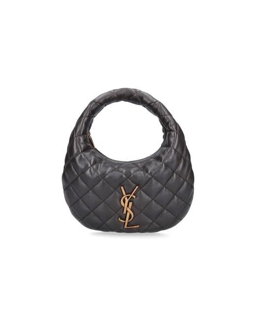 Saint Laurent Black Hobo Bag "Icarino"