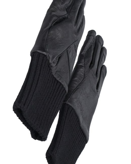 Rick Owens Black Lamb Nappa Gloves for men