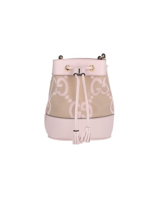 Borsa Secchiello Mini "Jumbo Gg Ophidia" di Gucci in Pink