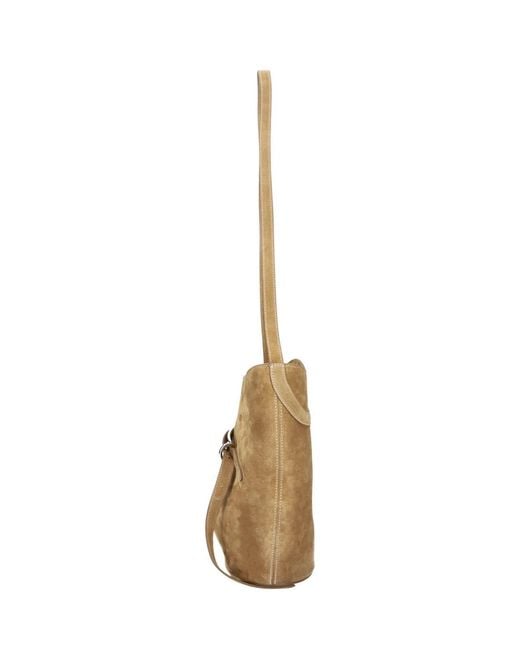 Liffner Metallic Bucket Bag "Belted"