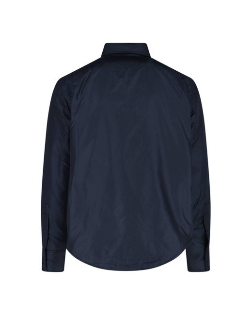 Aspesi Blue Padded Nylon Shirt for men