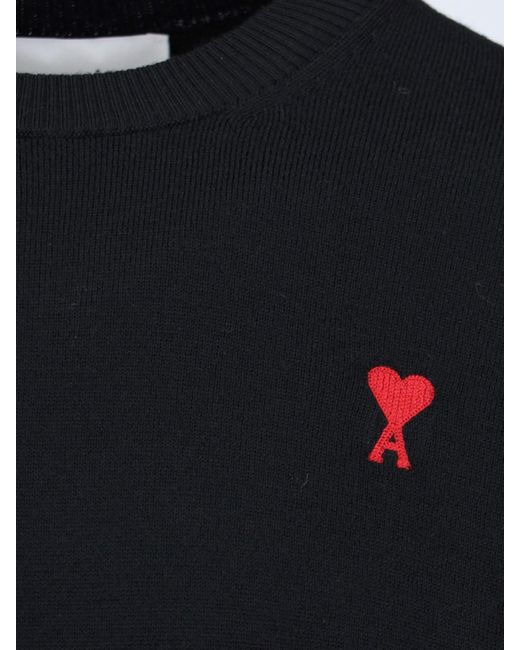 AMI Blue Logo Sweater for men