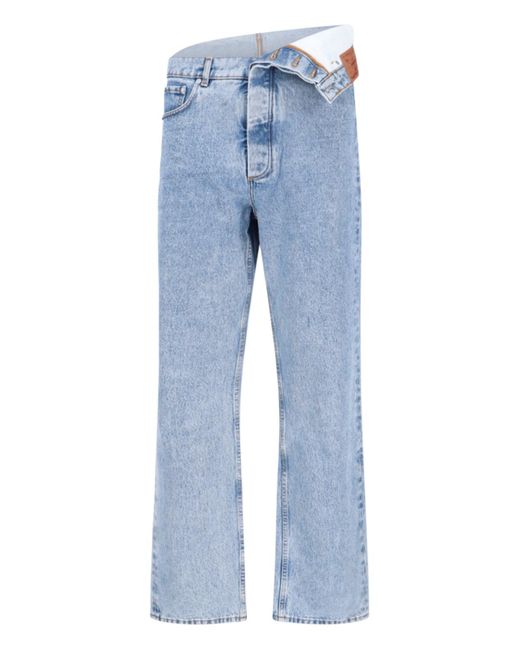 Y. Project Blue "evergreen Asymmetric Waist" Jeans for men