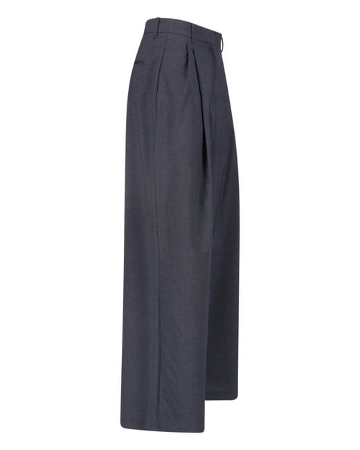Max Mara Blue Virgin Wool Trousers