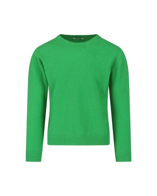 Auralee Green Cashmere Blend Sweater for men