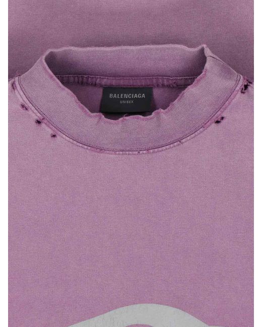 Balenciaga Purple 3B Liquefied T-Shirt for men