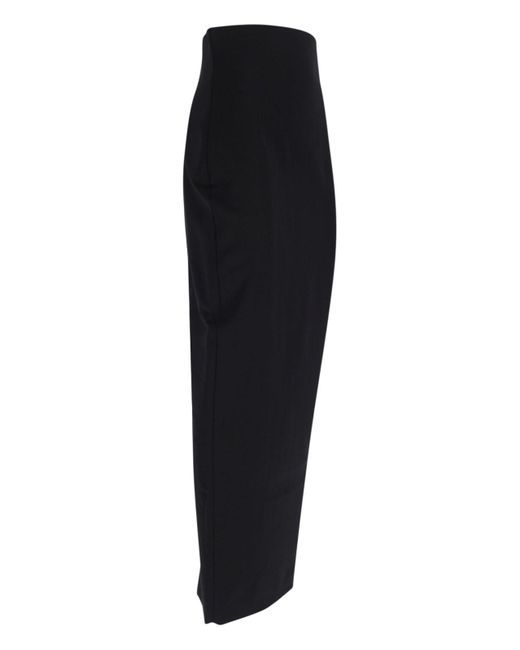 Rick Owens Black Maxi Wool Skirt
