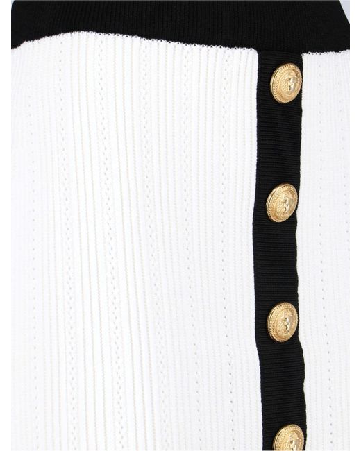 Gonna Mini In Misto Viscosa di Balmain in Black