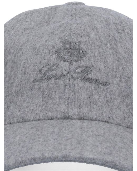 Loro Piana Gray 's' Baseball Hat for men