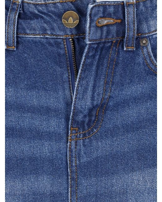 Adidas Blue Denim Midi Skirt