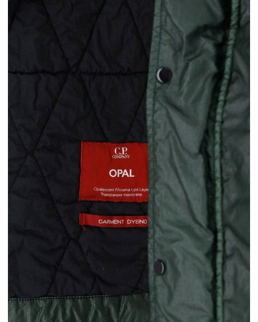 C P Company Green C. P. Company Hooded Anorak Jacket for men