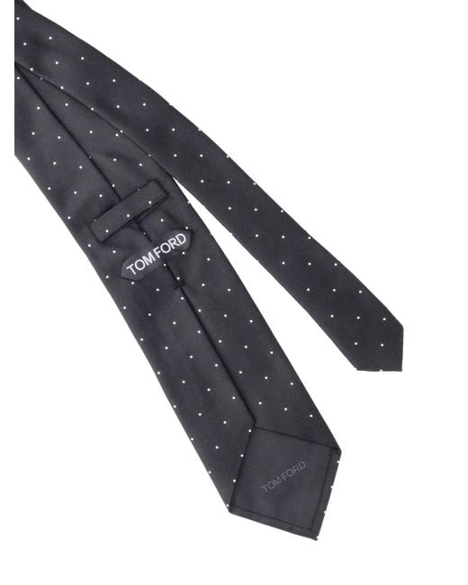 Tom Ford Black 100% Mulberry Silk Tie for men