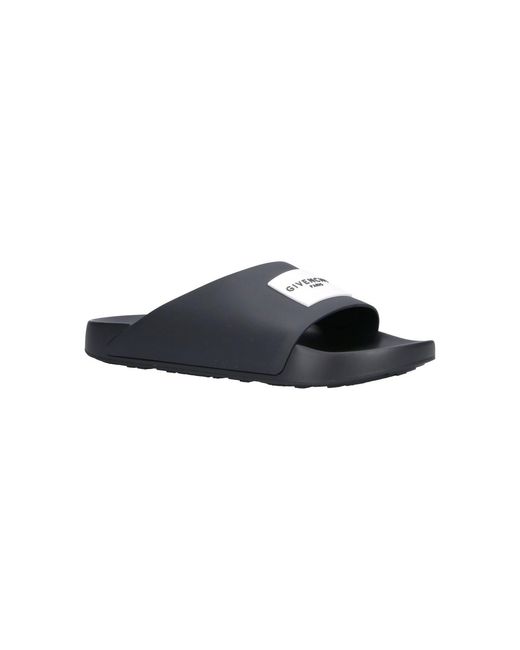 Givenchy Blue Logo Sandals for men