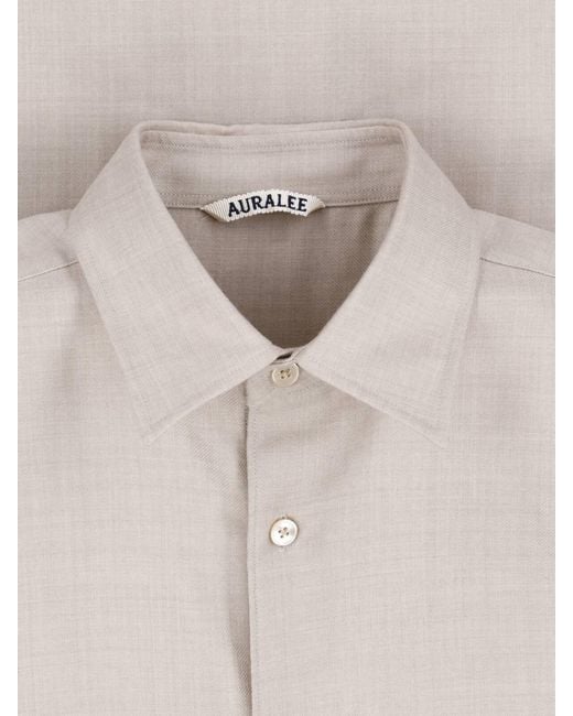 Auralee White Wool Shirt