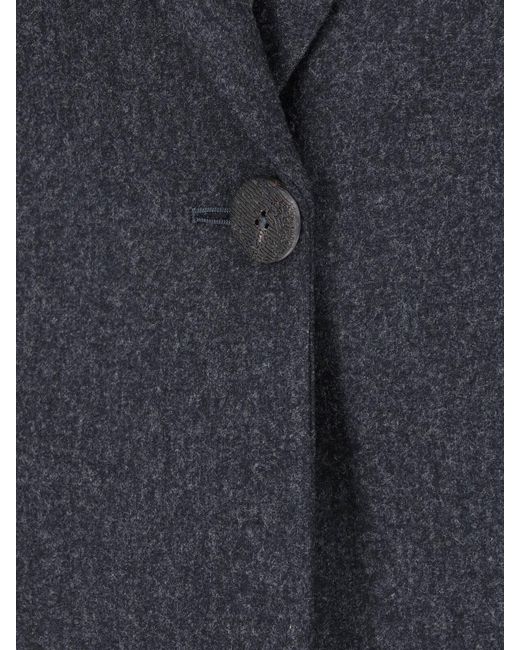 Giorgio Armani Blue Single-Breasted Virgin Wool Blazer
