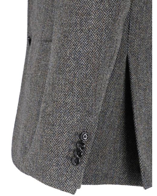 Lardini Gray Single-Breasted Blazer for men