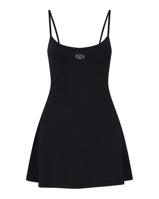 DIESEL Women's Black 'Oval D' Mini Dress