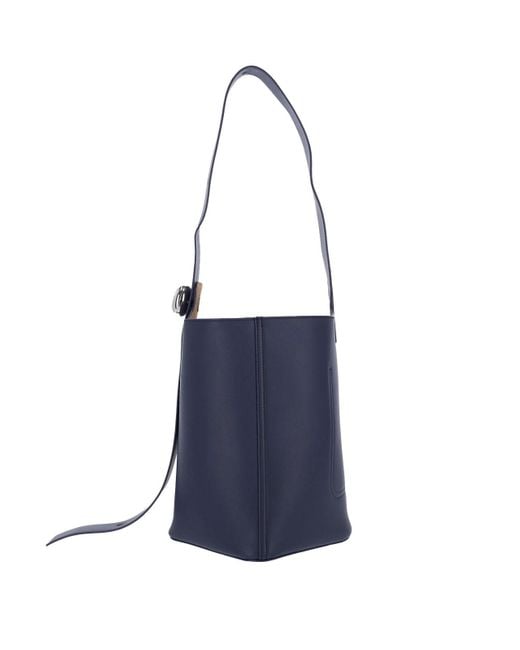 Borsa Secchiello Media "Pebble" di Loewe in Blue