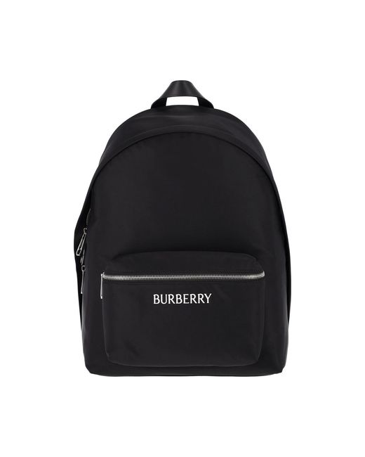 Burberry Black Logo Backpack for men