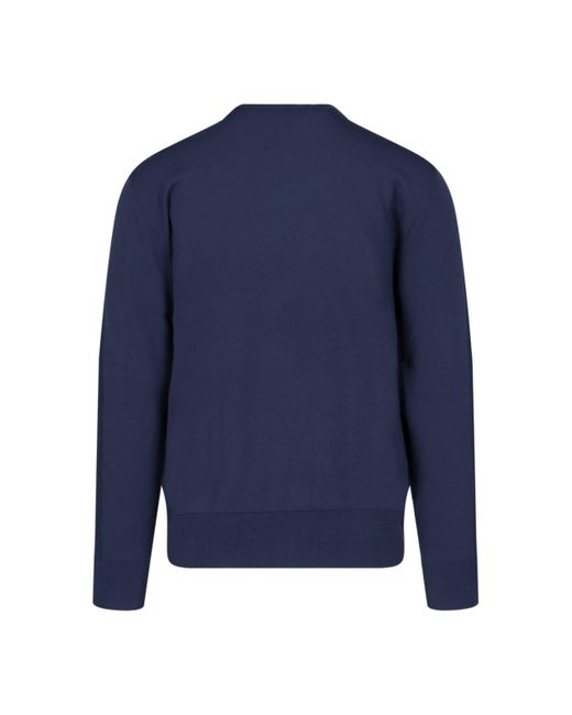 Loro Piana Blue Crewneck Sweater for men