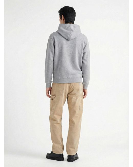 MM6 by Maison Margiela Gray Hooded Sweatshirt "Numeric" for men