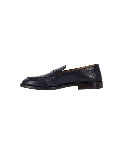 Alexander Hotto Black Leather Loafers for men