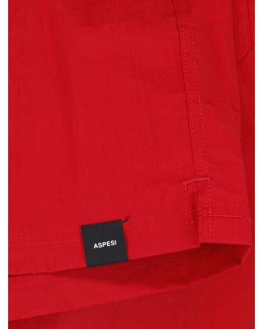 Aspesi Red Logo Swimsuit for men