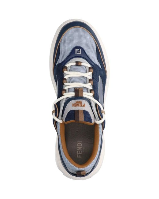 Fendi Blue Sneakers Force" for men