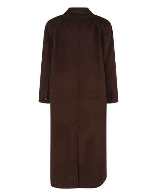 Frankie Shop Brown 'Gaia' Double-Breasted Coat