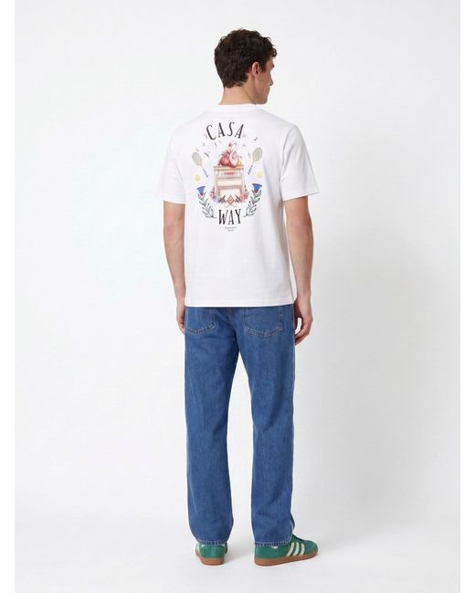 Casablanca White 100% Organic Cotton Graphic T-Shirt for men