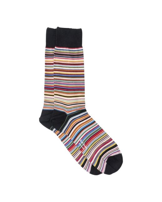 Paul Smith White Striped Socks for men