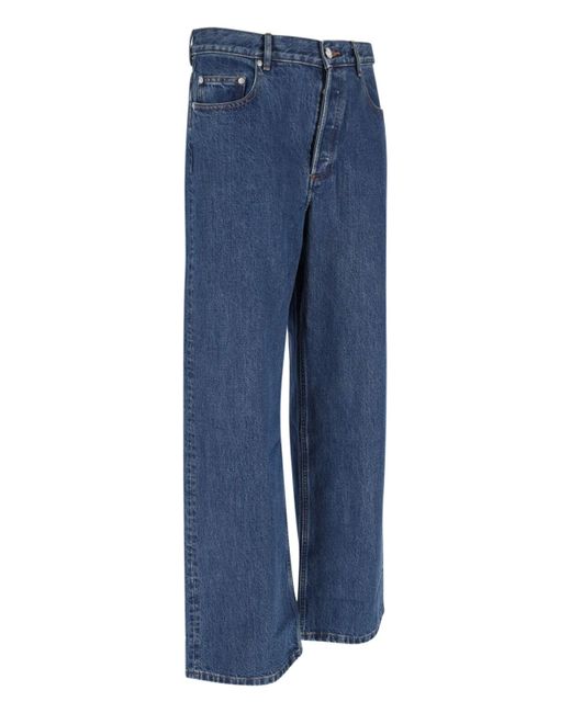 A.P.C. Blue Straight Jeans for men