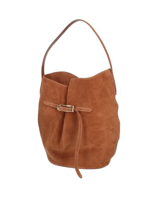Liffner Brown Large Bucket Bag "Belted Bag"
