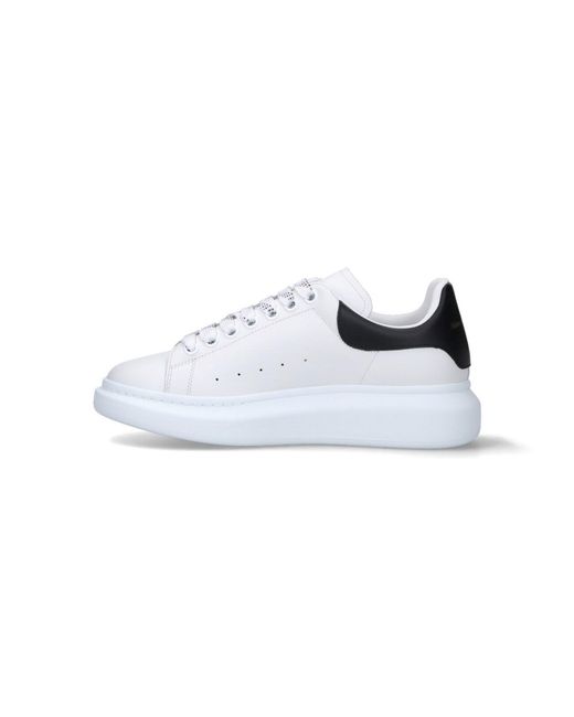 McQueen White Sneakers Calf Leather for men