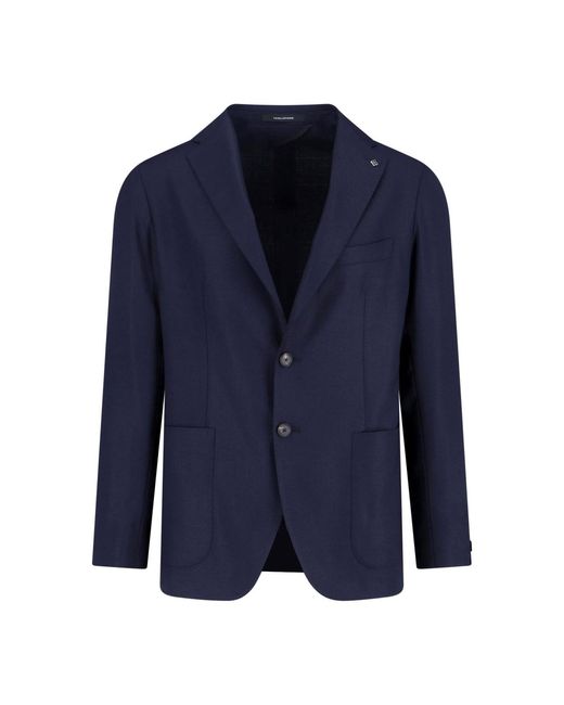 Tagliatore Blue Single-Breasted Blazer for men