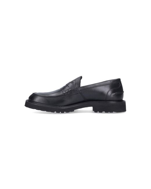 Tricker's Black 'Penny' Loafers for men