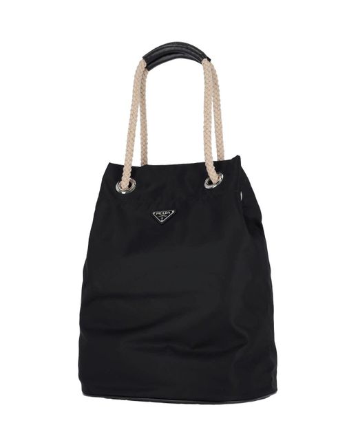 Borsa Tote Media "Mariner" di Prada in Black da Uomo