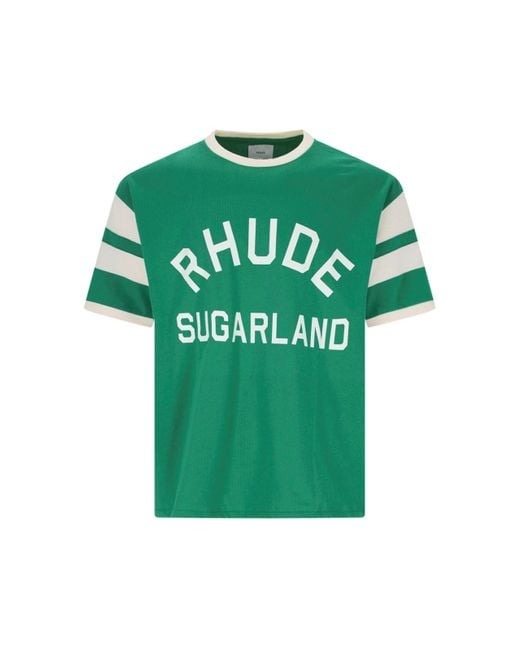 T-Shirt Logo di Rhude in Green da Uomo