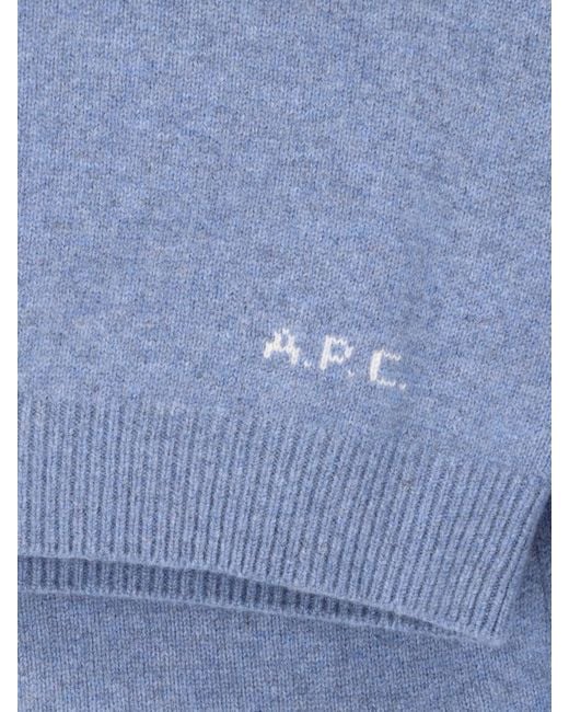 A.P.C. Blue Sweater "Edmond" for men