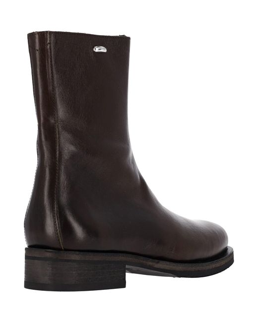 Our Legacy Black Deep Leather Boots for men
