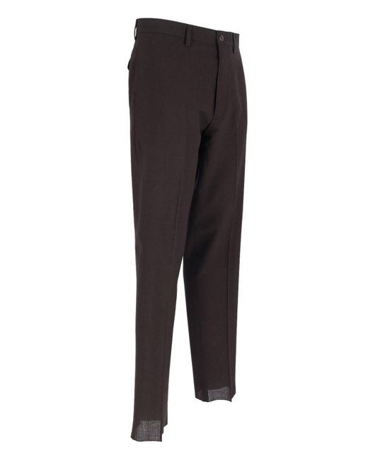 Prada Gray Virgin Wool Pants for men