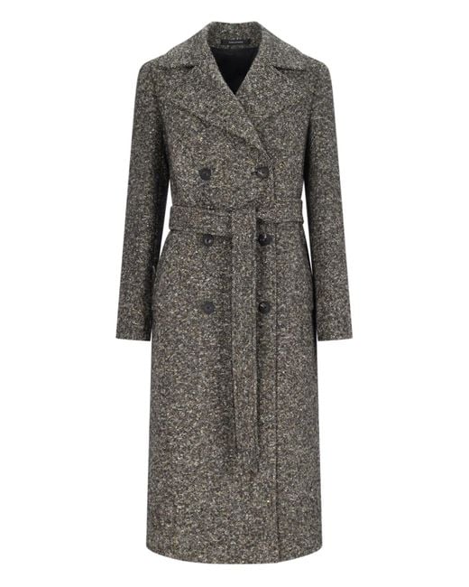 Tagliatore Gray Luanne Double-Breasted Coat