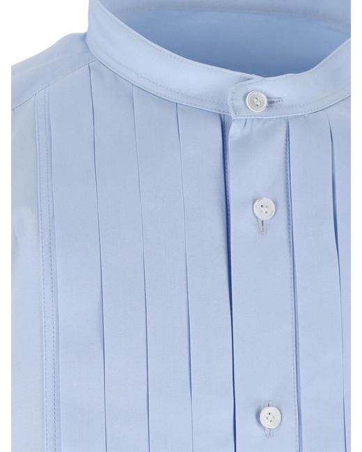 Fendi Blue Cotton Shirt for men