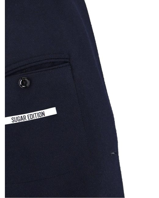 Lardini Blue Single-Breasted Wool And Cashmere Blazer for men