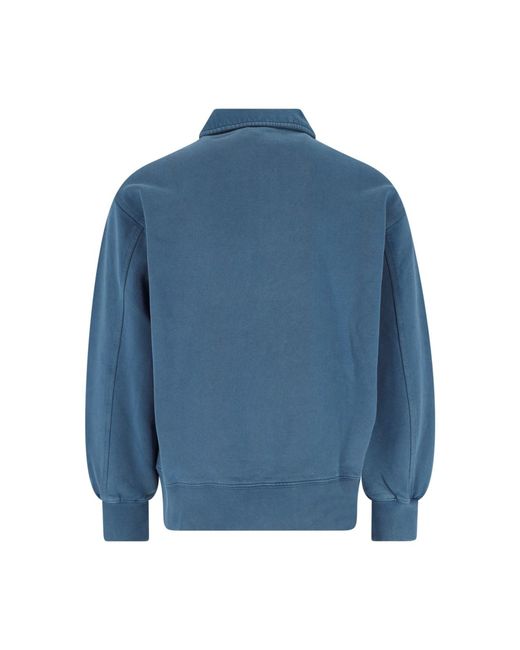 Carhartt Blue Sweatshirt Half Zip Detroit for men