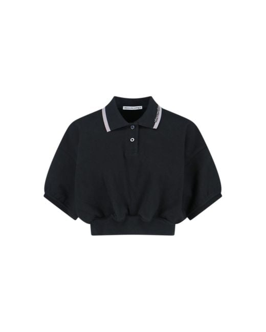 Alexander Wang Black Logo Polo
