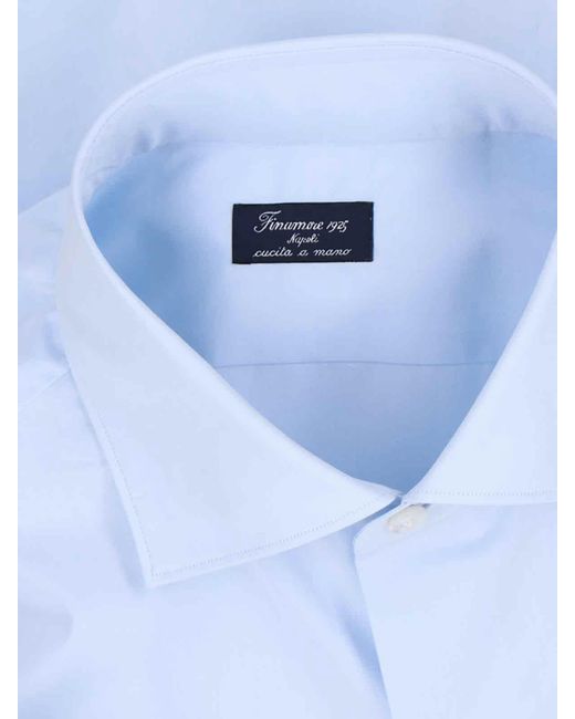 Finamore 1925 Blue 'Milano' Shirt for men