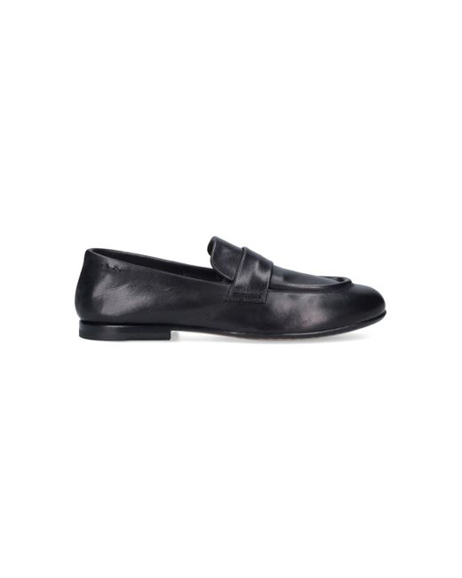 Alexander Hotto Black Leather Loafers for men