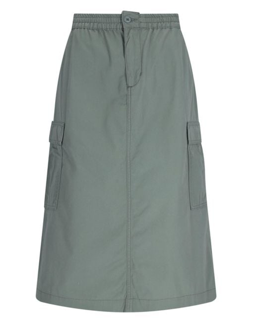 Carhartt Green 'jet Cargo' Maxi Skirt