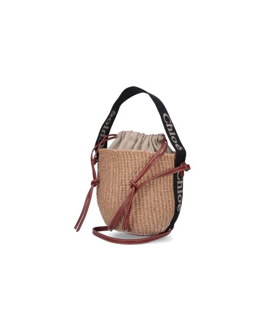 Borsa A Secchiello Piccola "Woody" di Chloé in Natural